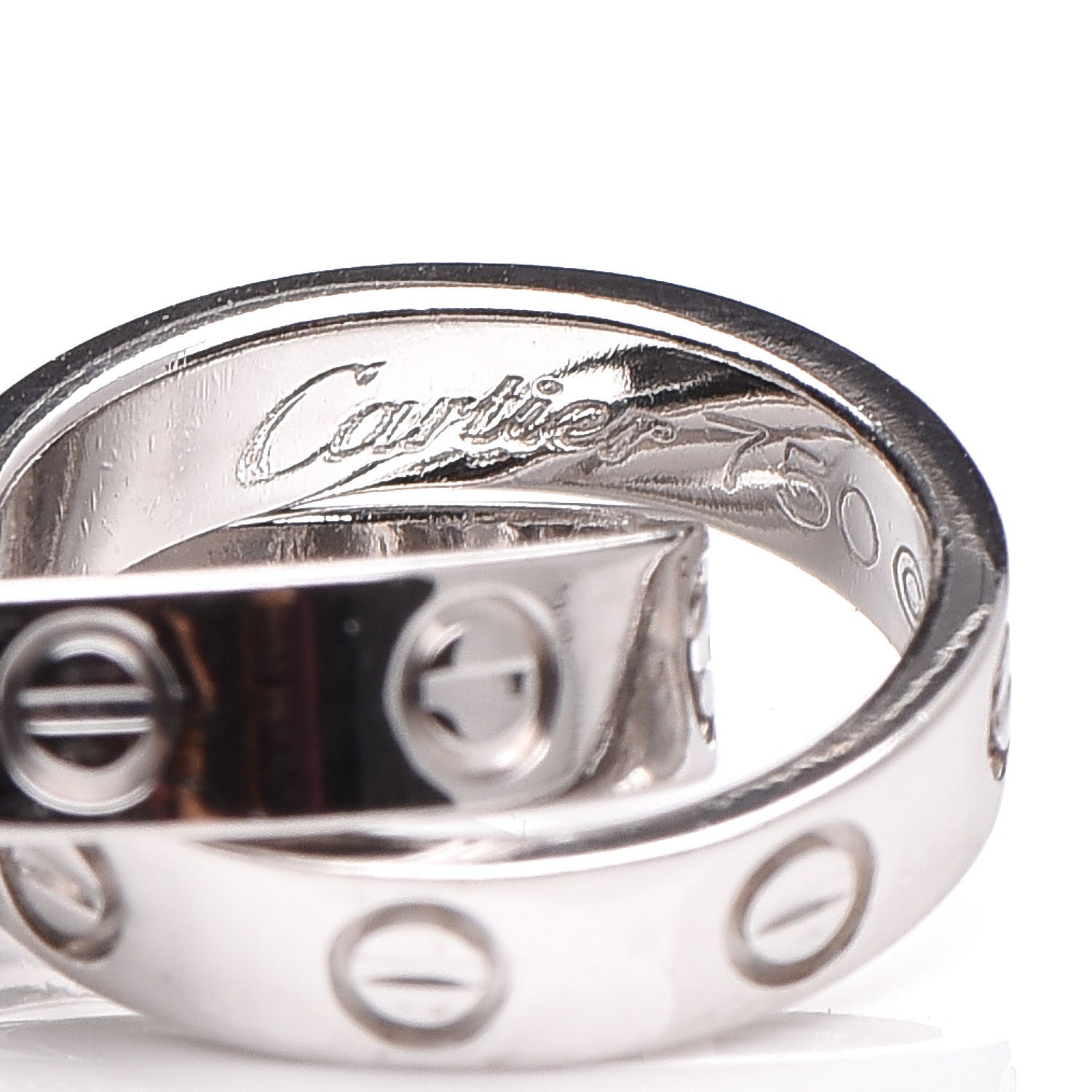 Tiffany CARTIER 18K White Gold Interlocking LOVE Bracelet 5 of 8