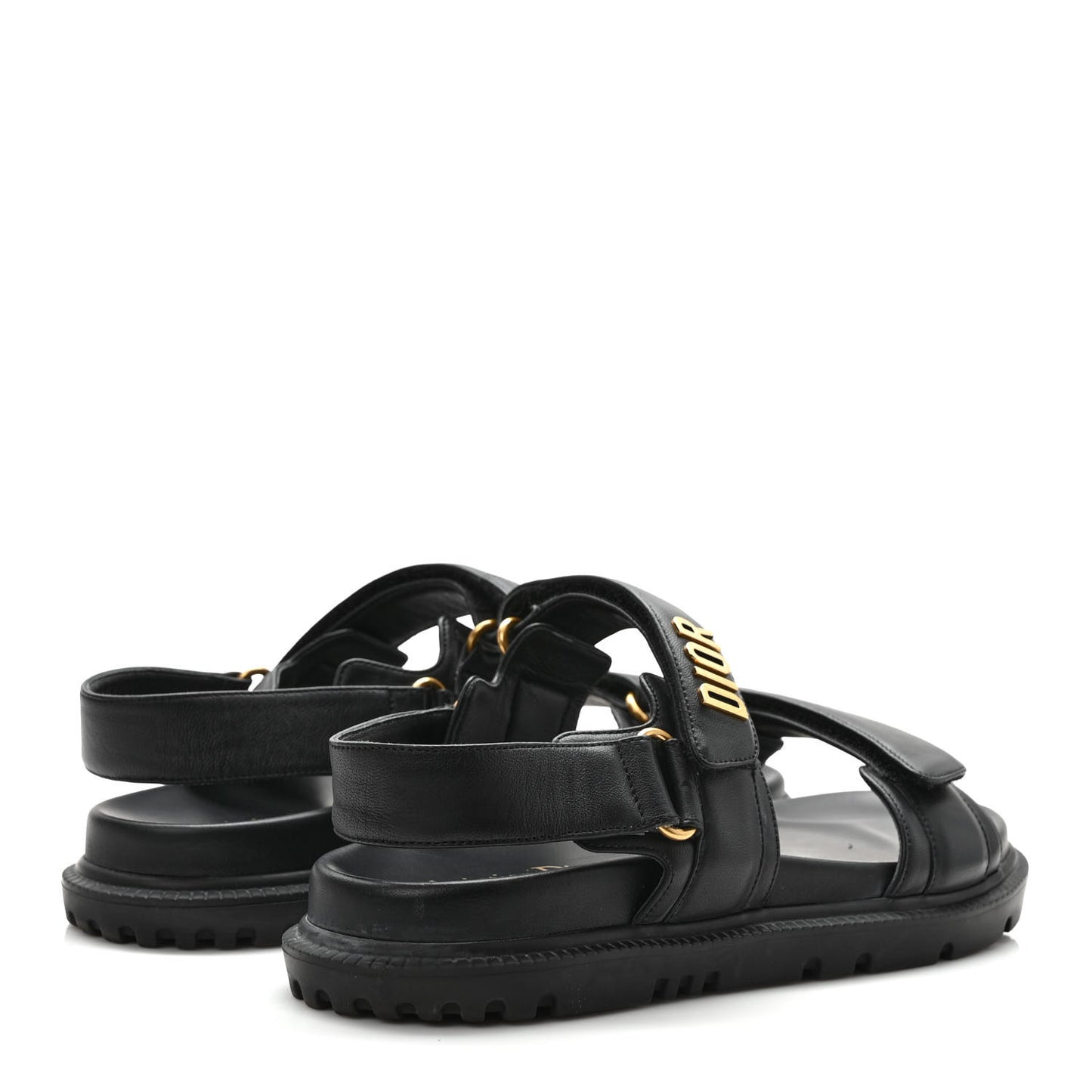 Lambskin Dioract 10mm Sandals 38 Black