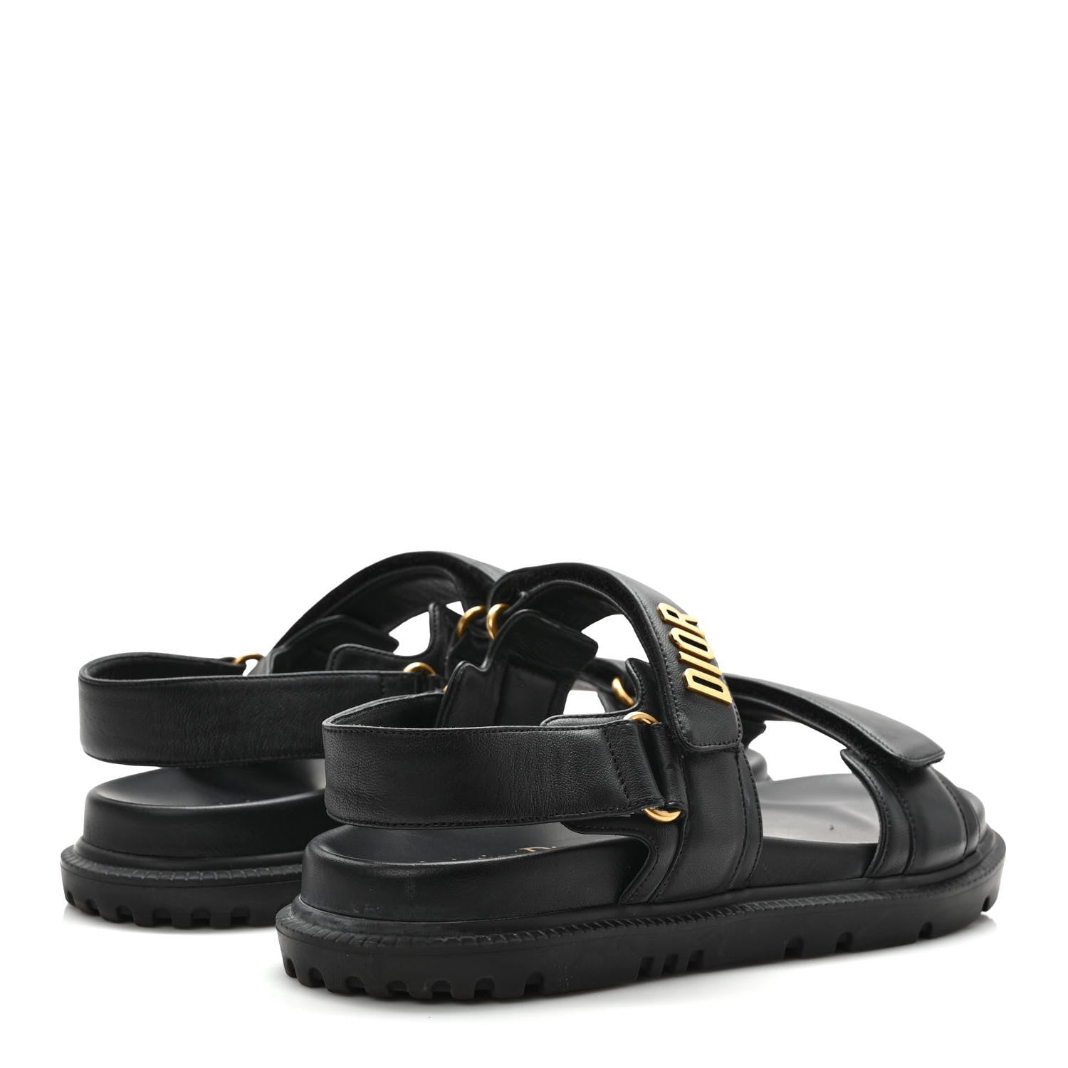 Christian Dior Lambskin Dioract 10mm Sandals 38 Black 4 of 8