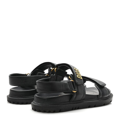 Christian Dior Lambskin Dioract 10mm Sandals 38 Black 4 of 8
