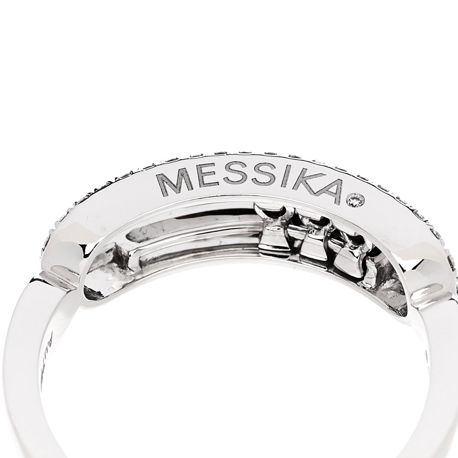 Messika 18K White Gold Diamond Baby Move Pave Ring 54 7 5 of 7