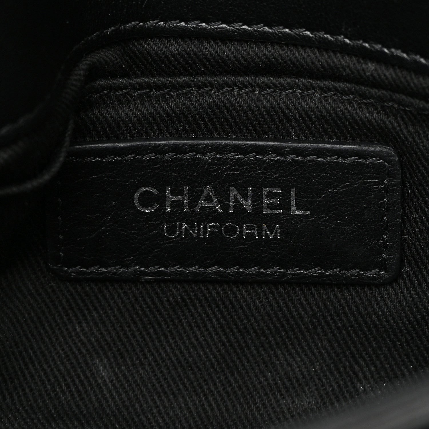 Chanel Calfskin Quilted CC Uniform Flap Belt Bag Black 6 of 15