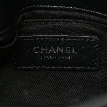 Chanel Calfskin Quilted CC Uniform Flap Belt Bag Black 6 of 15