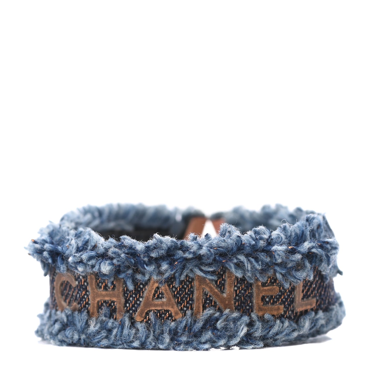 Denim Fringe Bracelet Blue