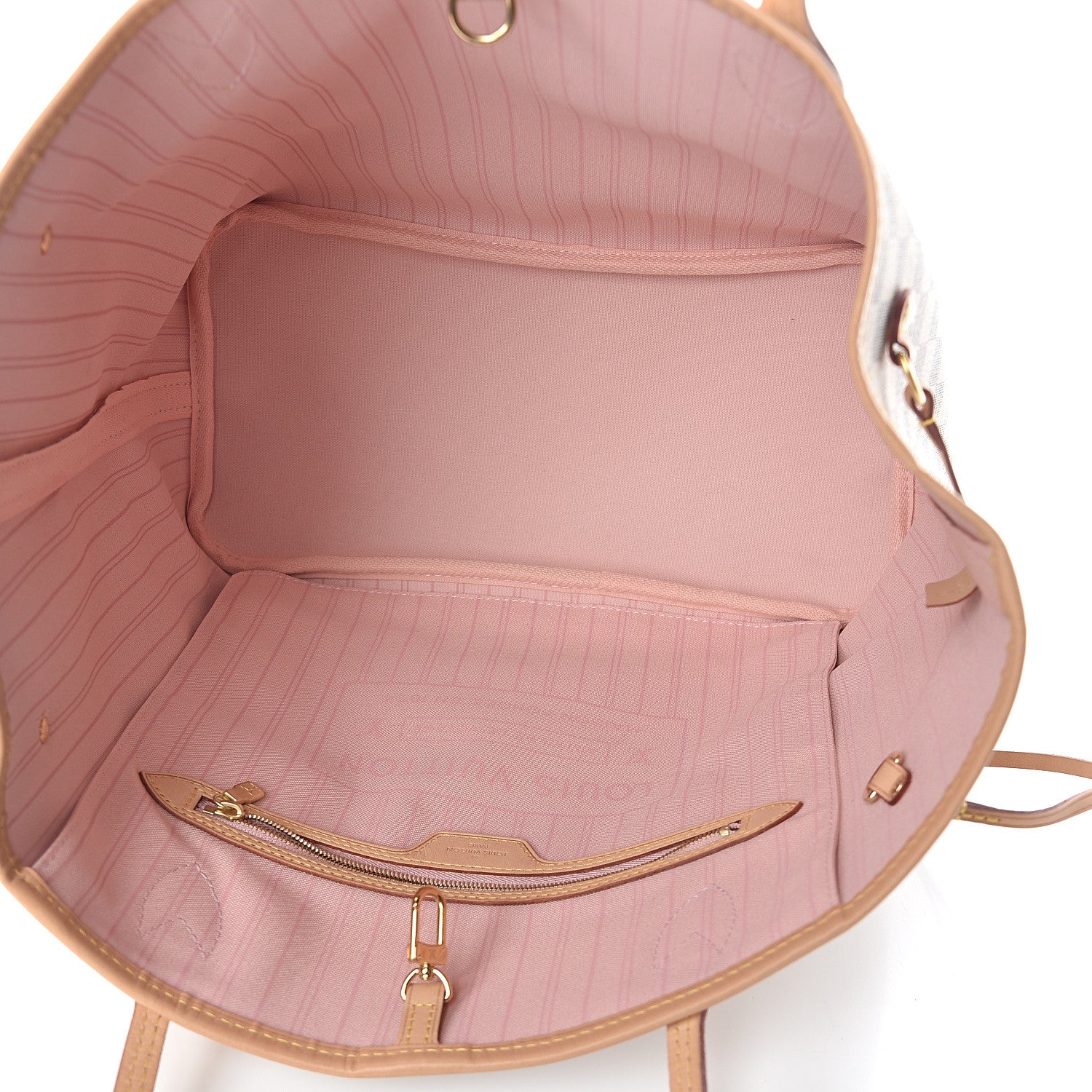 Louis Vuitton Damier Azur Neo Neverfull MM Rose Ballerine 4 of 8