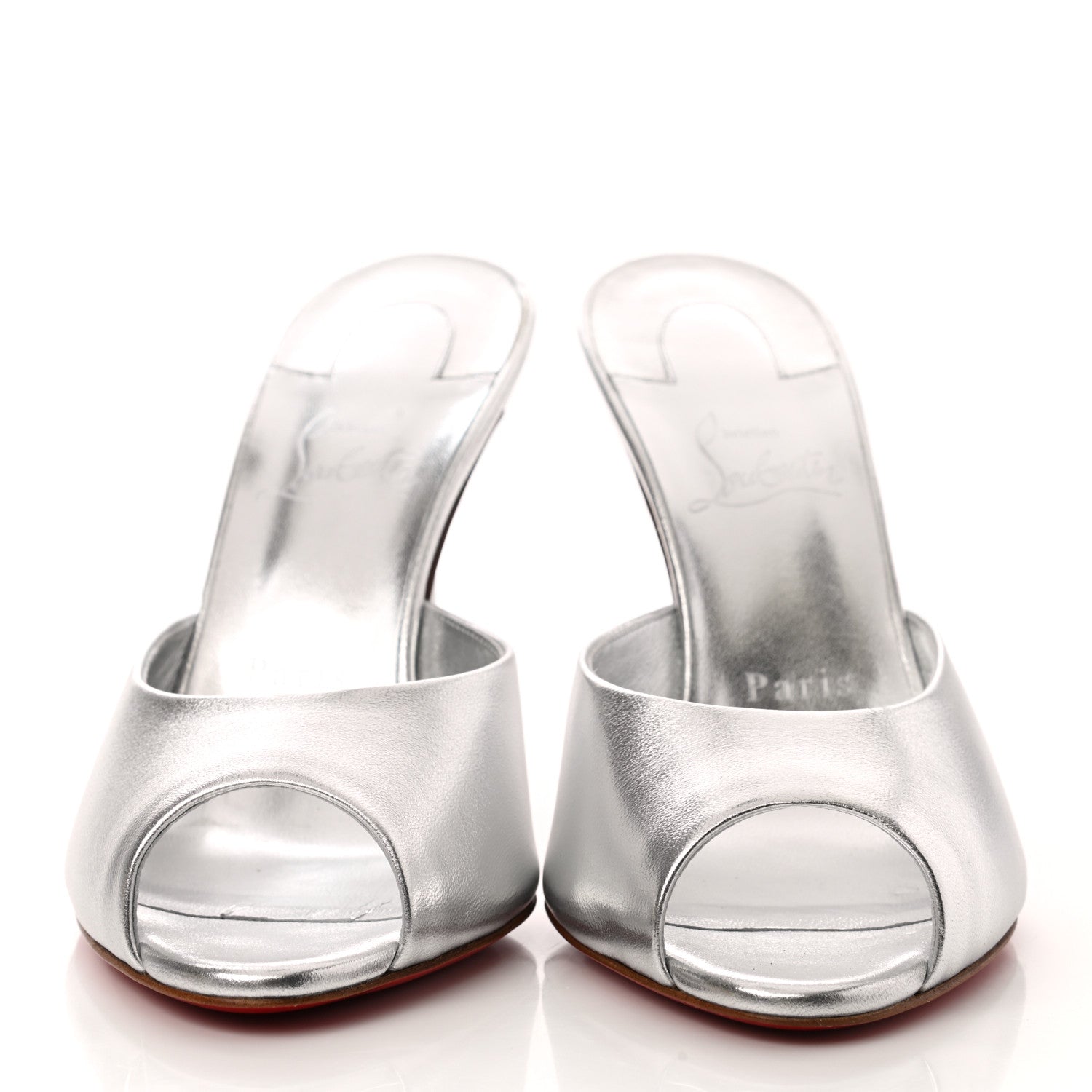 Christian Louboutin Metallic Nappa Me Dolly 100 Sandals 39 Silver 2 of 8