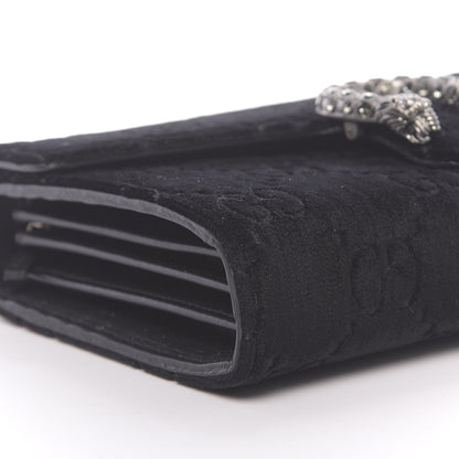 Gucci Velvet GG Monogram Mini Dionysus Chain Wallet Black 8 of 10
