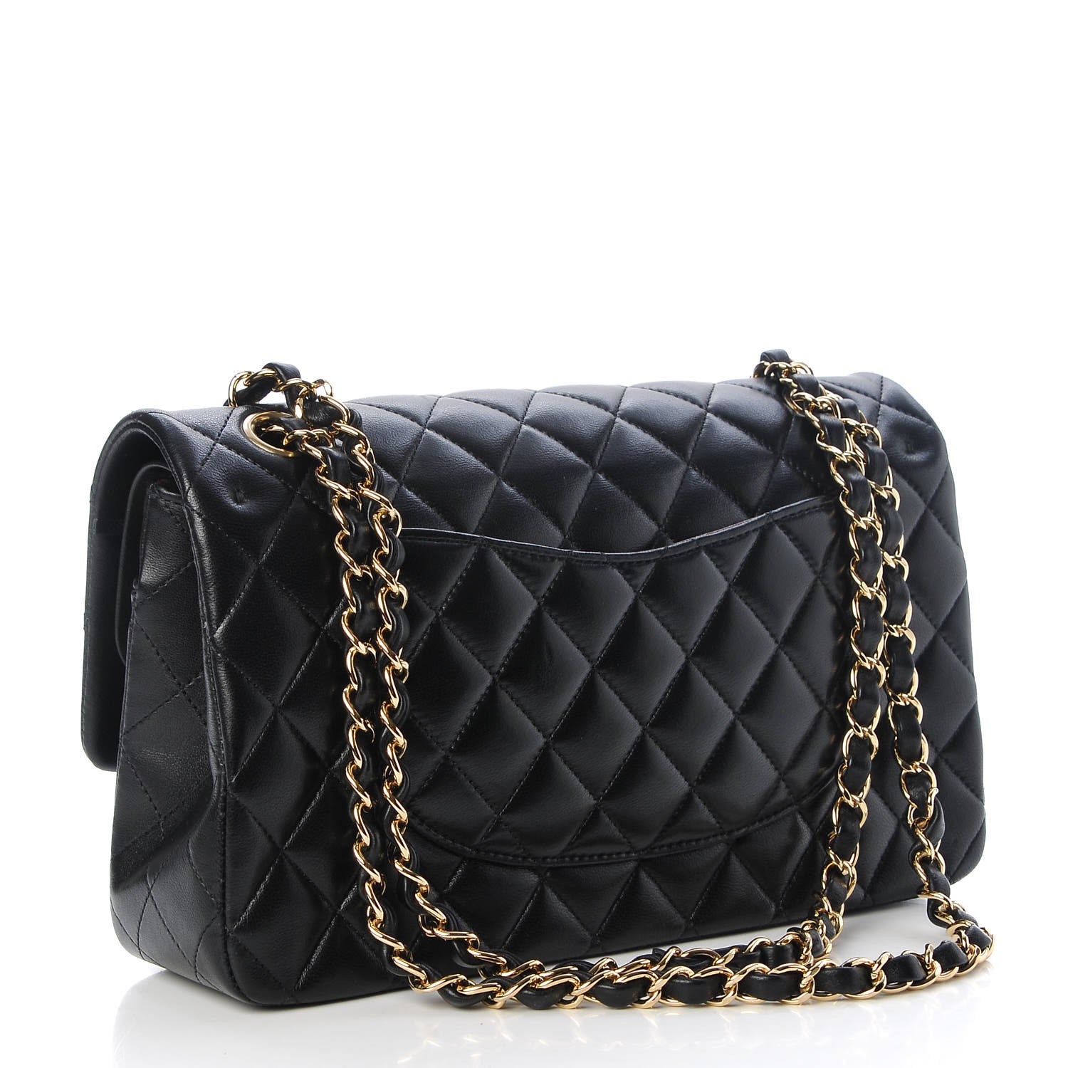 Chanel Lambskin Quilted Medium Double Flap Black 5 of 9