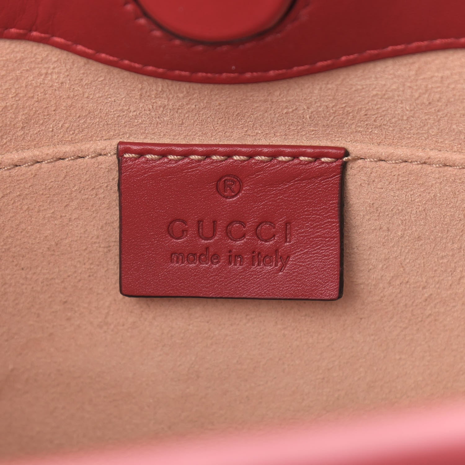 Gucci Nappa Bamboo Web Mini Nymphaea Top Handle Bag Hibiscus Red 6 of 11