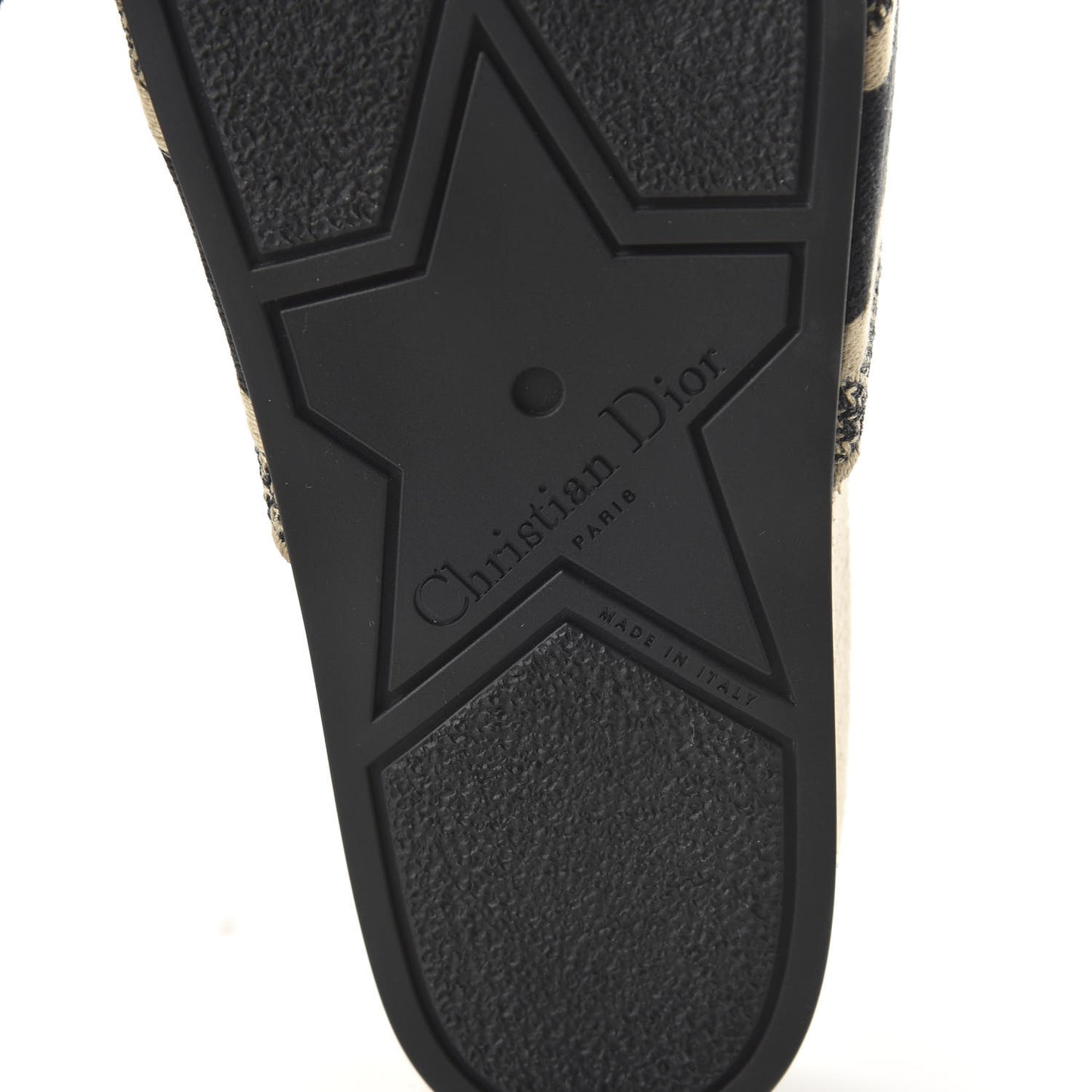 Natural Canvas Embroidered D-Way Platform Sandal 36 Black Cream