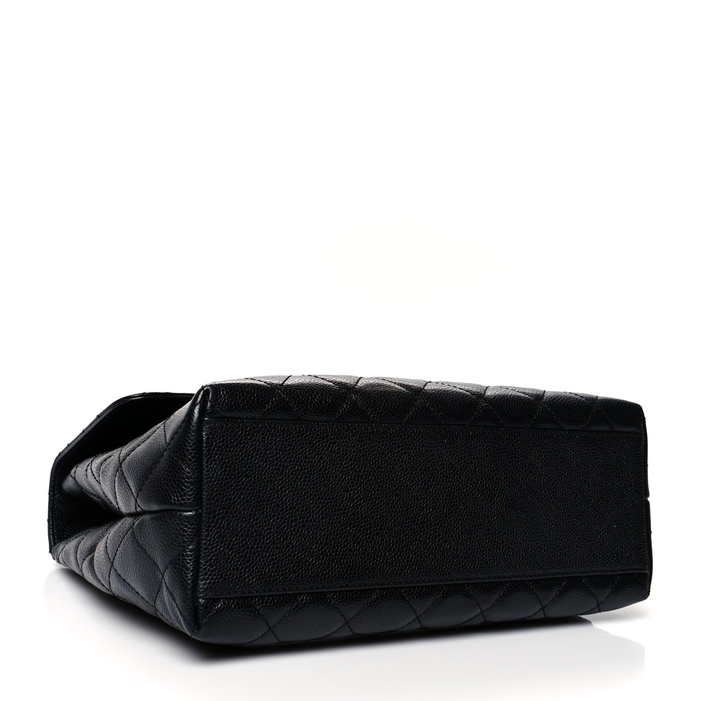 Caviar Quilted Jumbo Kelly Flap Black