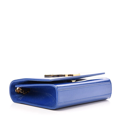 Saint Laurent Patent Small Monogram Kate Satchel Royal Blue 4 of 8
