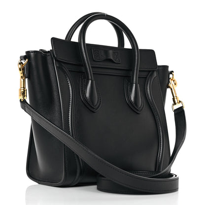 Celine Smooth Calfskin Nano Luggage Black 3 of 9
