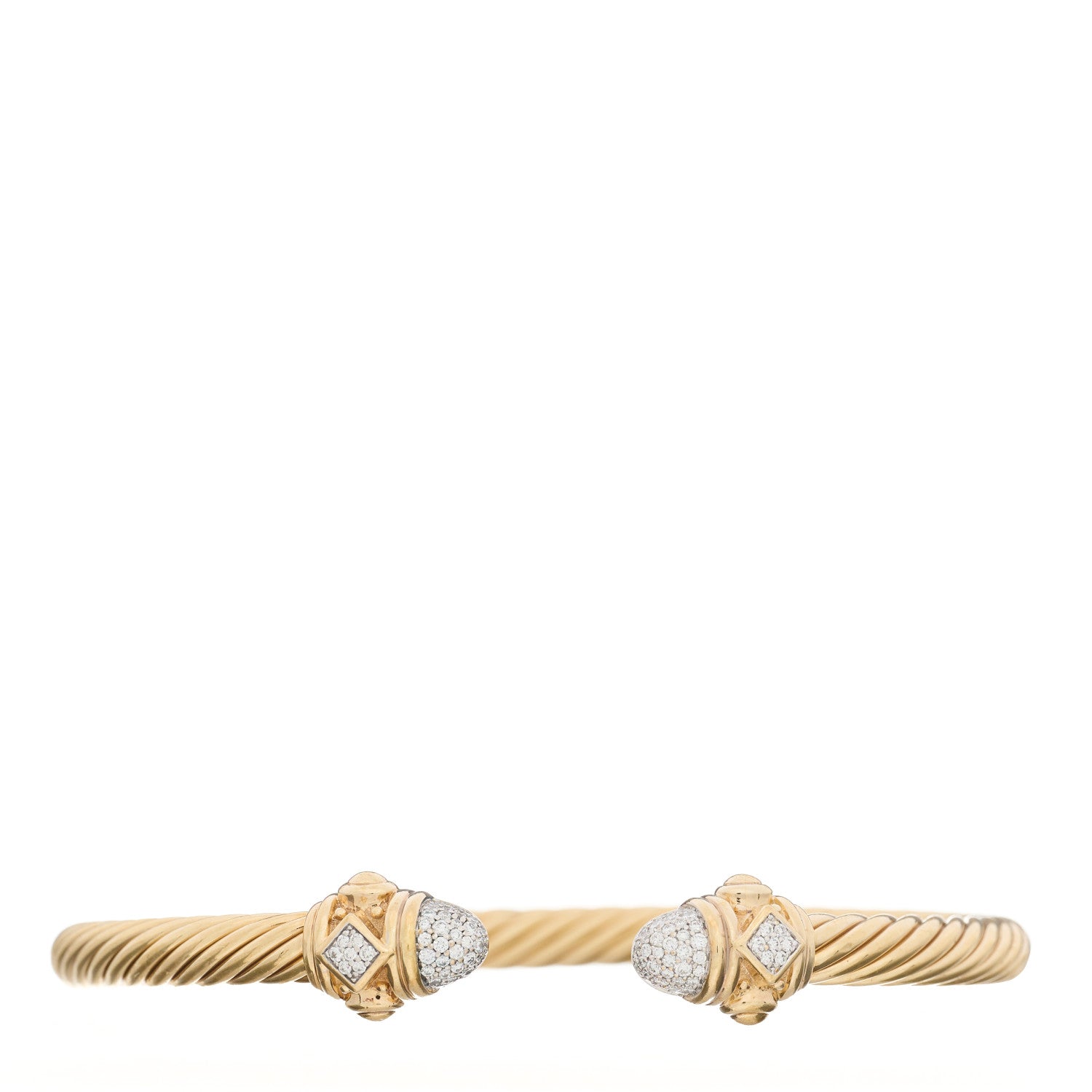 David Yurman DAVID YURMAN 18K Yellow Gold Diamond Renaissance Bracelet 1 of 3