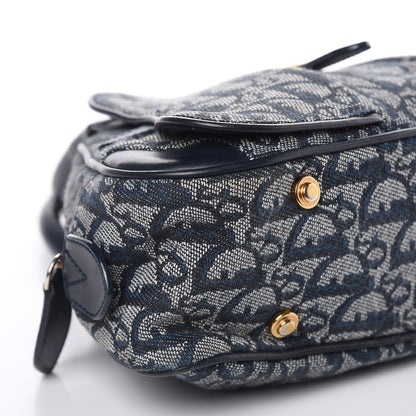 Christian Dior Monogram Mini Saddle Bowler Navy 8 of 15