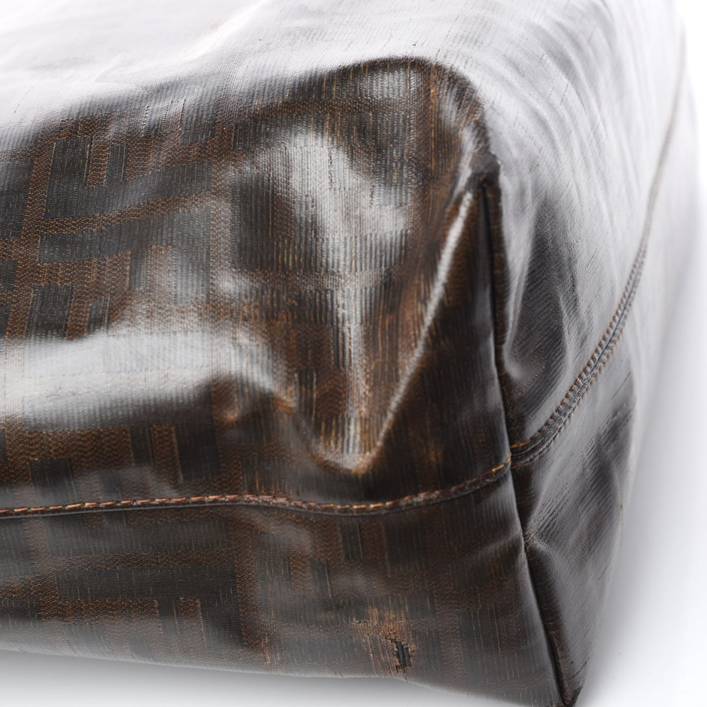 Zucca Spalmati Matrioska Small Roll Tote Tobacco Black