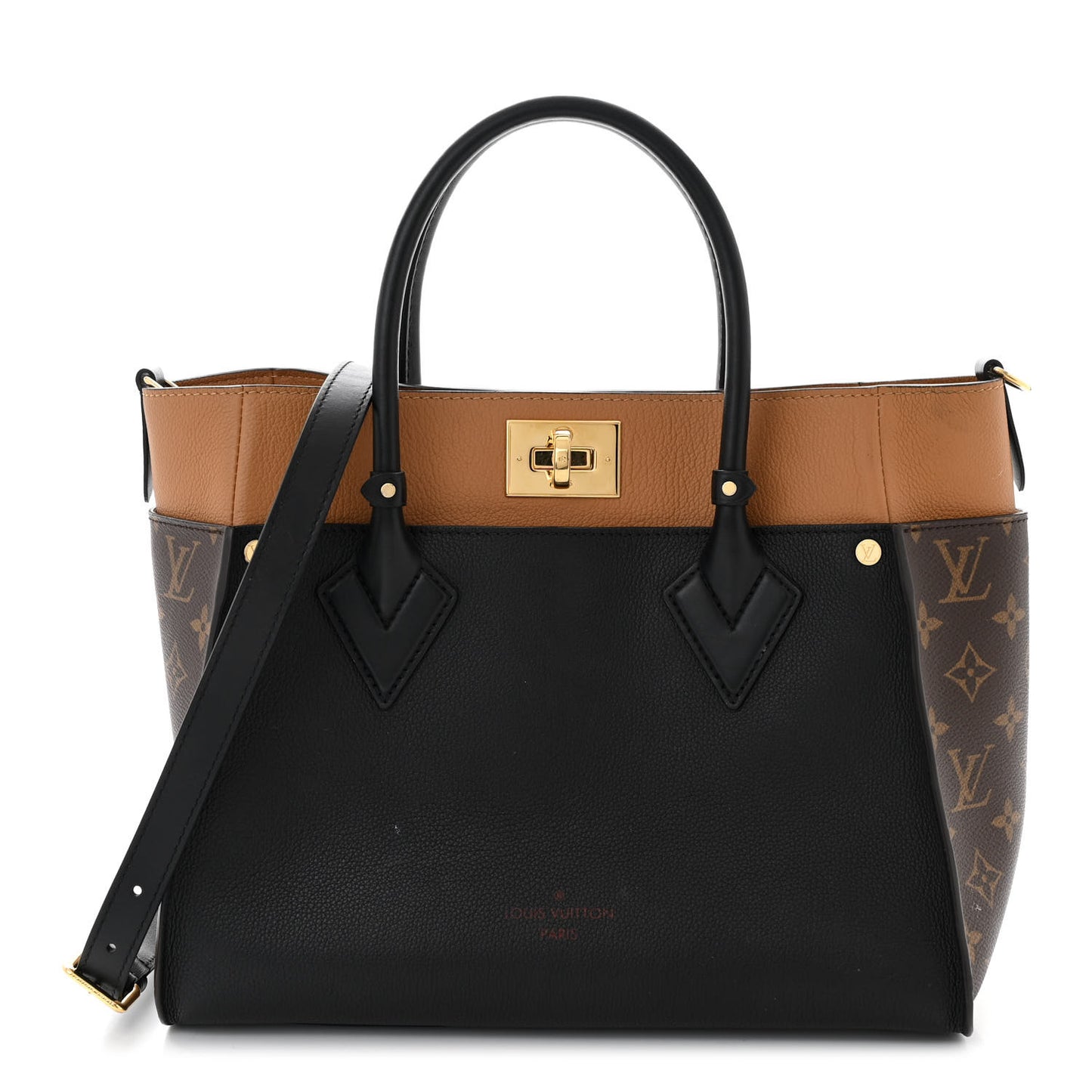 Calfskin Monogram On My Side Black