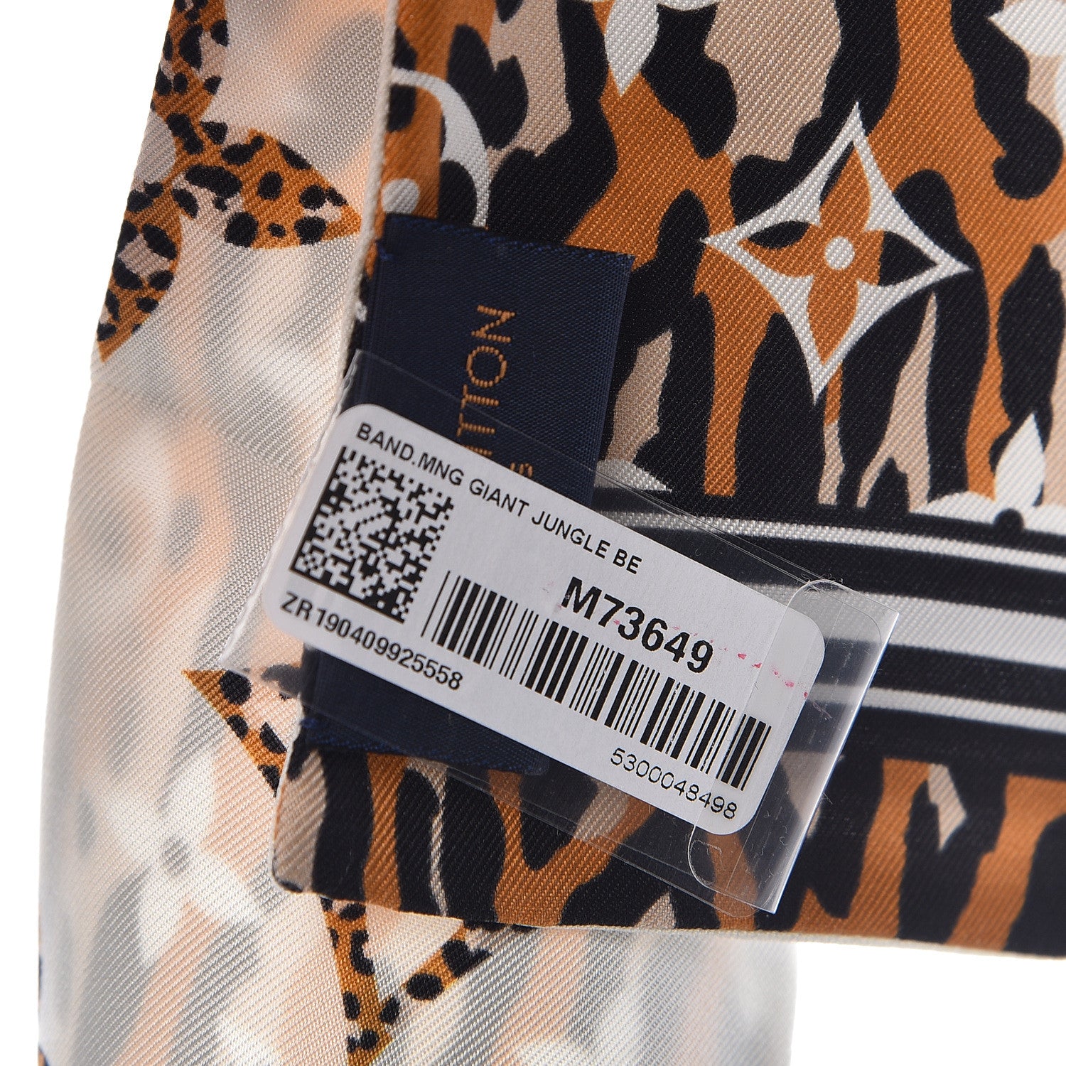 Louis Vuitton Silk Monogram Giant Jungle Bandeau Ivory 4 of 5