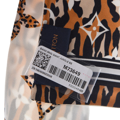 Louis Vuitton Silk Monogram Giant Jungle Bandeau Ivory 4 of 5