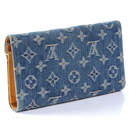 Louis Vuitton Denim Amelia Wallet Blue 3 of 8