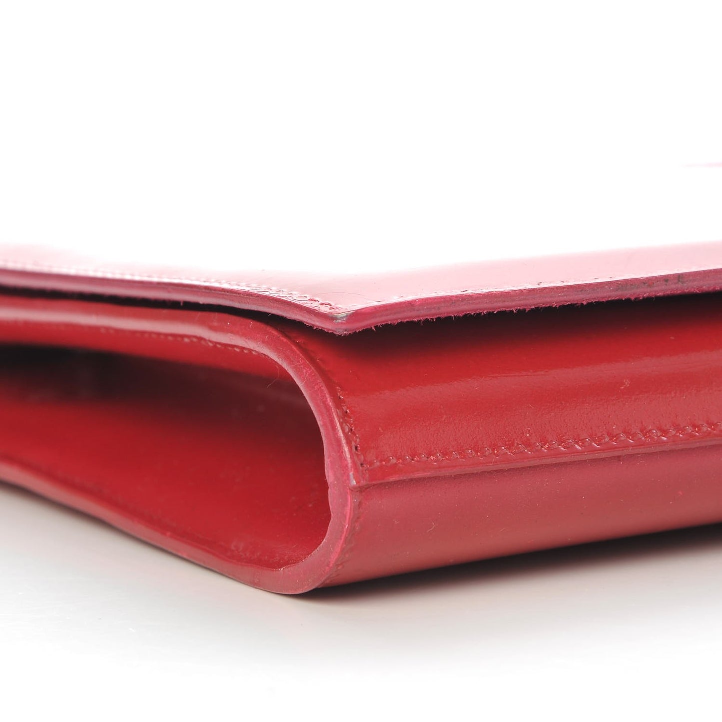 Textured Patent Large Belle De Jour Clutch Fuchsia