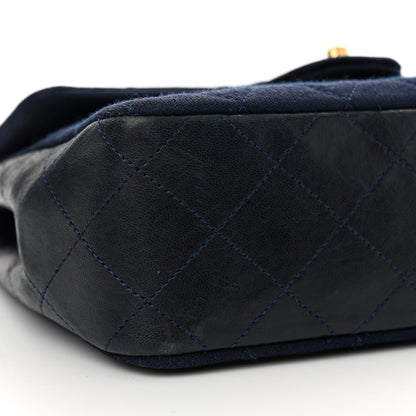 Chanel Jersey Lambskin Quilted Mini Square Flap Navy 10 of 16