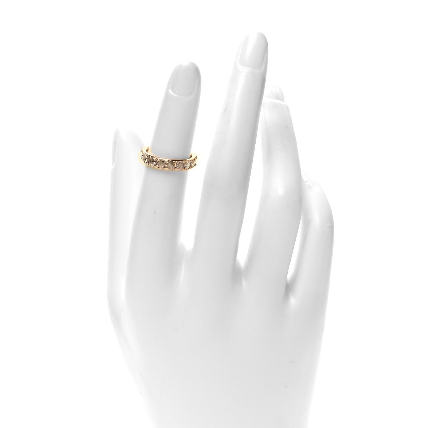 18K Rose Gold Diamond Metro Rose Cut Eternity Band Ring 47 4