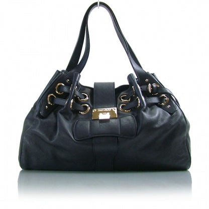 Jimmy Choo Leather Ramona Tote Navy 1 of 12