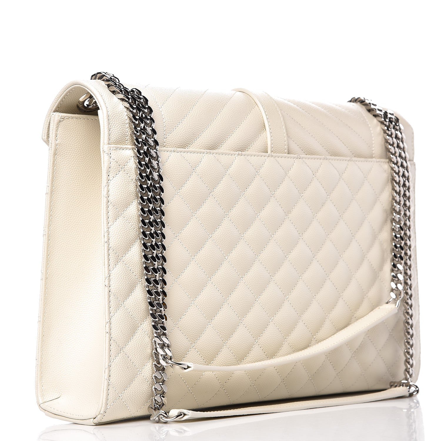 Saint Laurent Grain De Poudre Large Tri-Quilt Monogram Satchel Porcellana 4 of 9