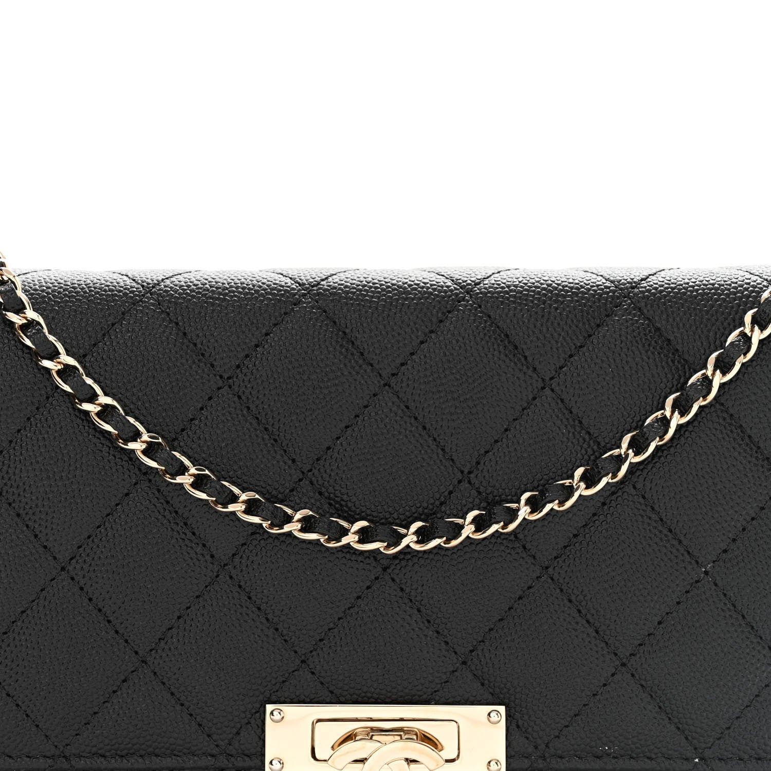 Chanel Caviar Quilted Golden Class Wallet On Chain WOC Black 9 of 12