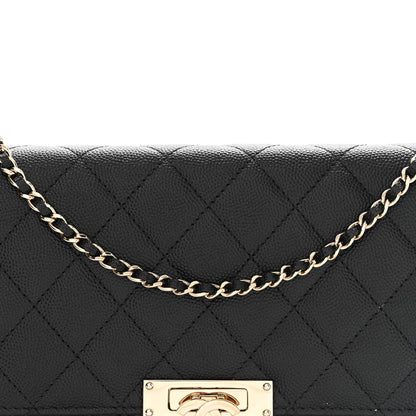 Chanel Caviar Quilted Golden Class Wallet On Chain WOC Black 9 of 12