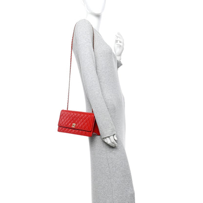 Chanel Glazed Calfskin Quilted East West Flap Red 2 of 10