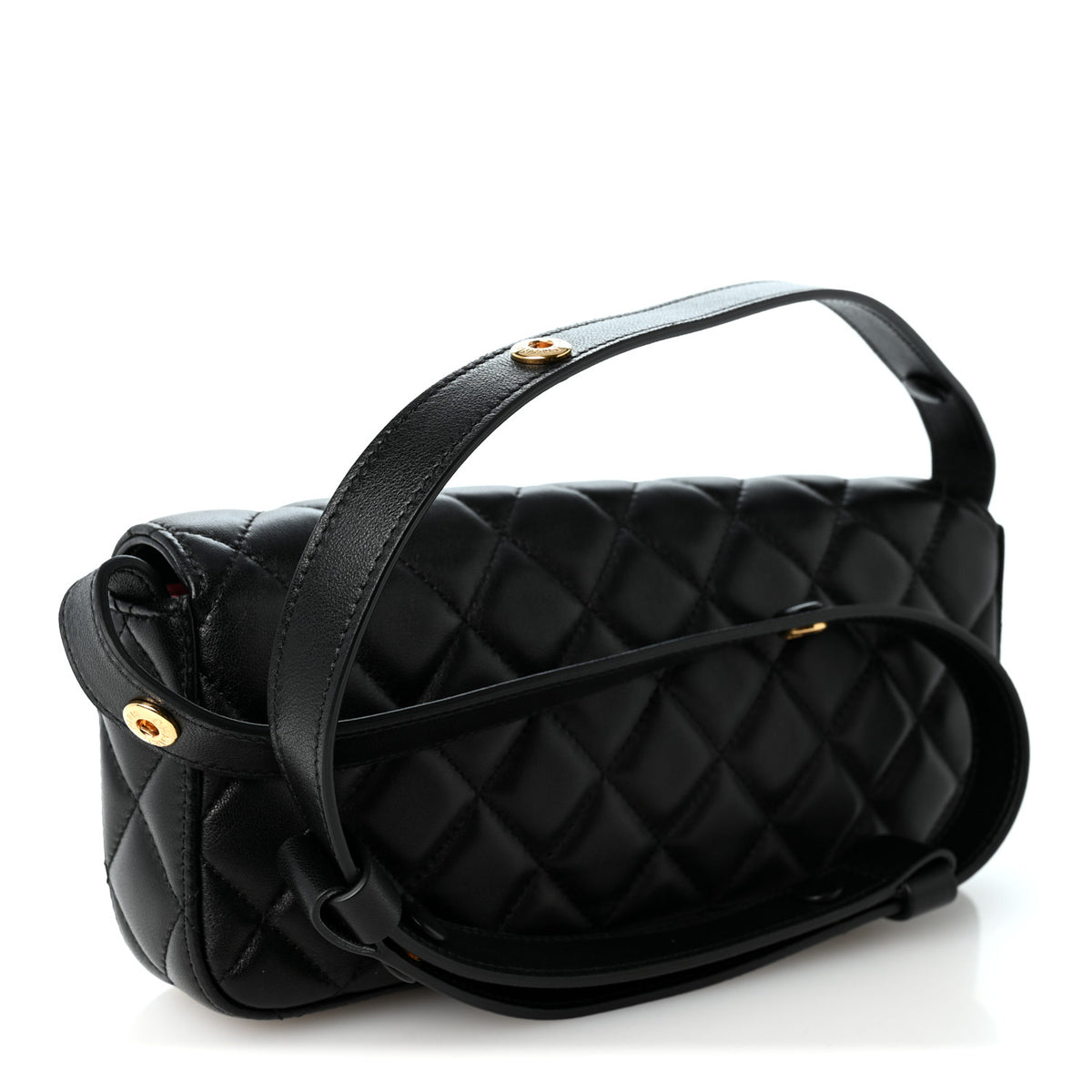 Lambskin Quilted Flap Bag Black