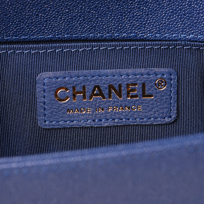 Chanel Caviar Quilted Small Boy Flap Dark Blue 6 of 9
