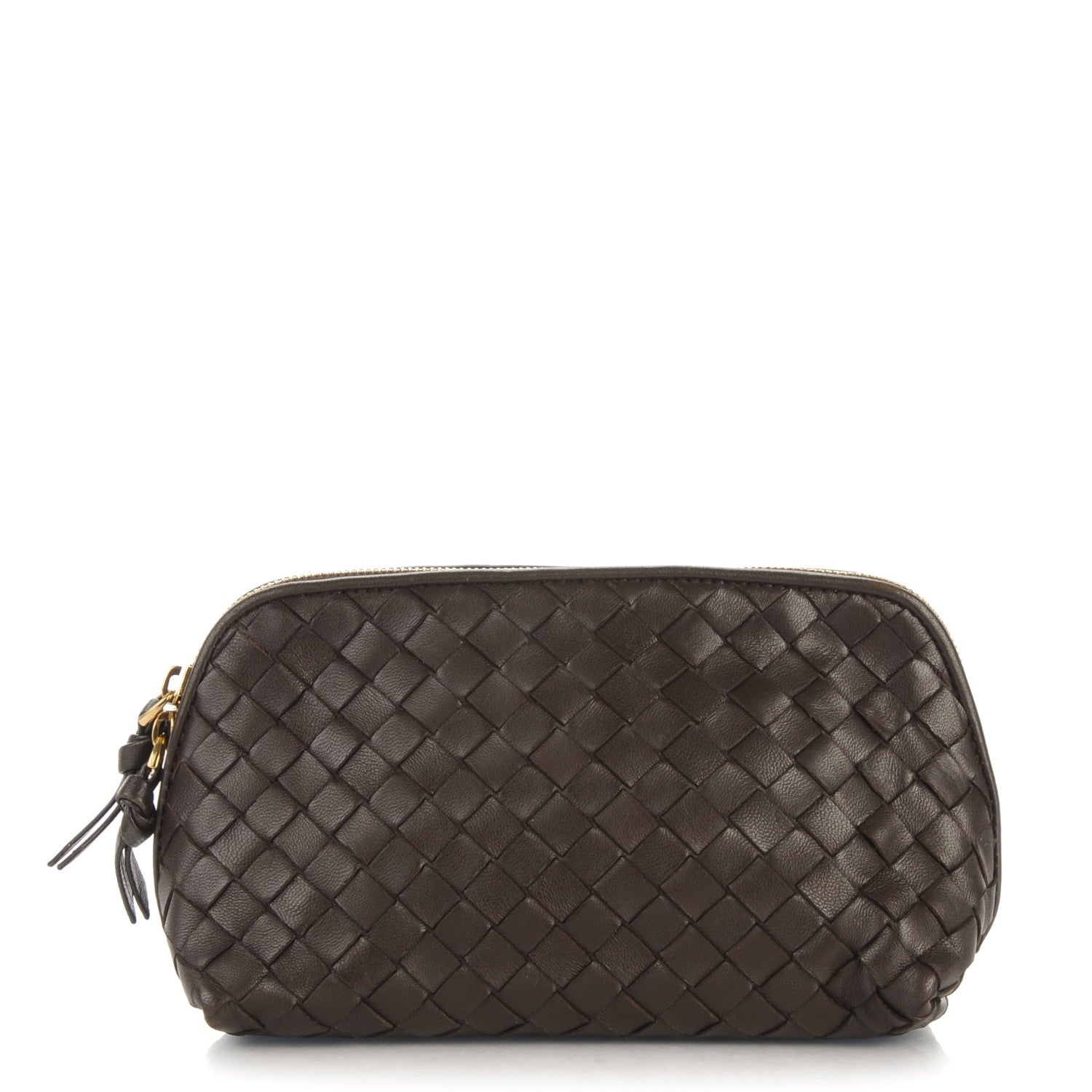 Bottega Veneta Nappa Intrecciato Cosmetic Case Ebano 1 of 9