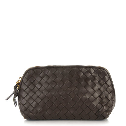 Bottega Veneta Nappa Intrecciato Cosmetic Case Ebano 1 of 9