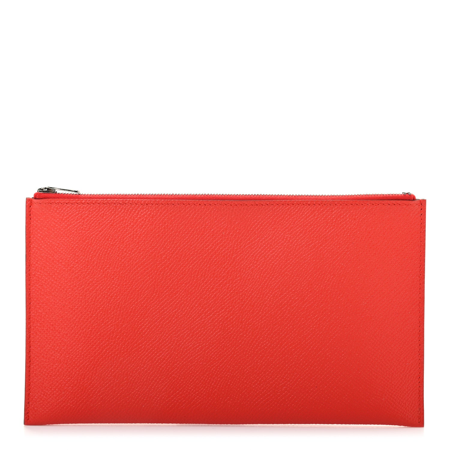 Hermes Epsom Calvi Pouch Bleu Agate Capucine 4 of 10