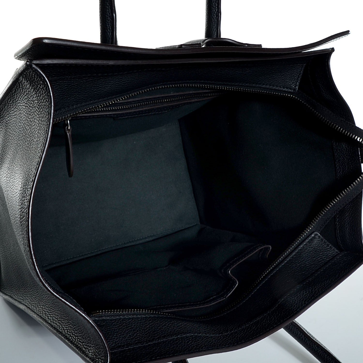 Celine Drummed Calfskin Mini Luggage Black 5 of 8