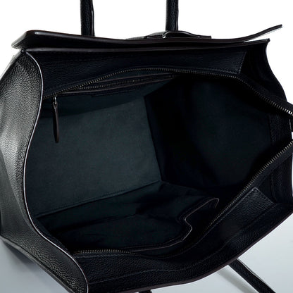 Celine Drummed Calfskin Mini Luggage Black 5 of 8