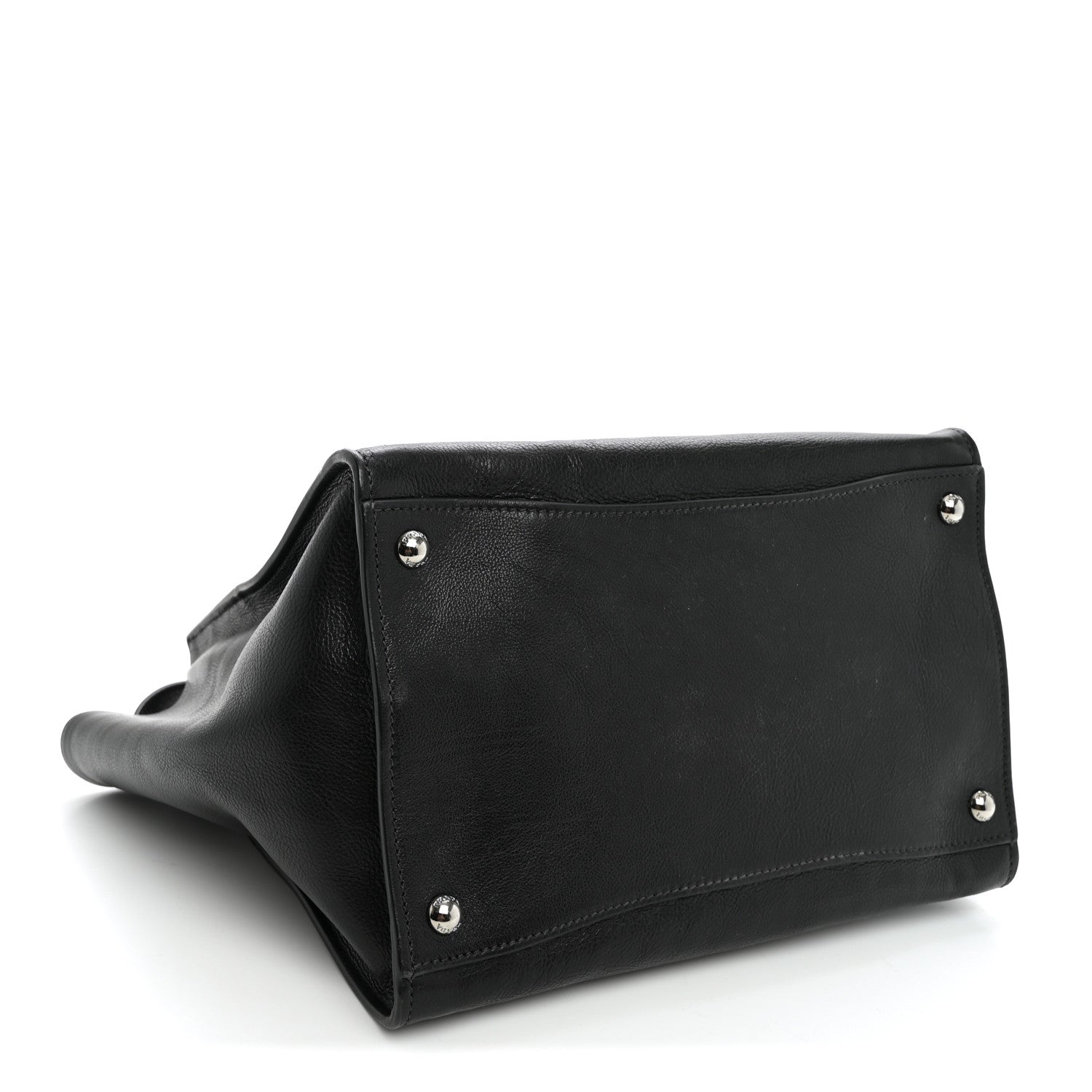 Prada Glace Calf Twin Pocket Tote Black 4 of 9