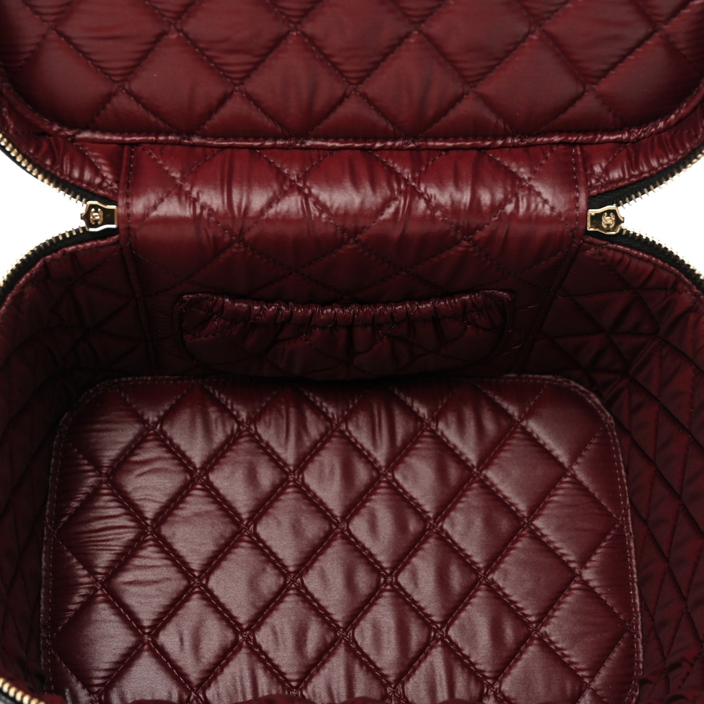 Caviar Quilted Large Vanity Pouch Black