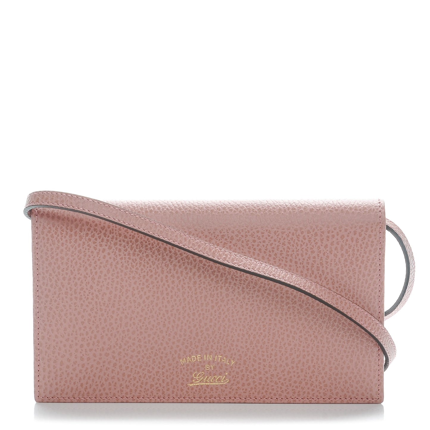 Dollar Calfskin Mini Swing Wallet Bag Soft Pink