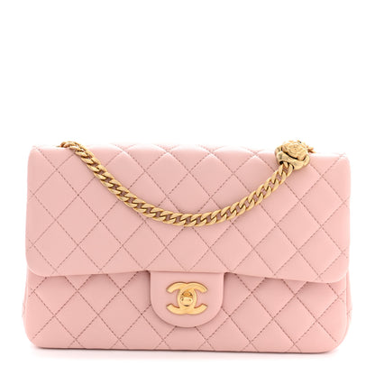 Chanel Lambskin Quilted Small Sweet Camellia Flap Light Pink 1 of 12