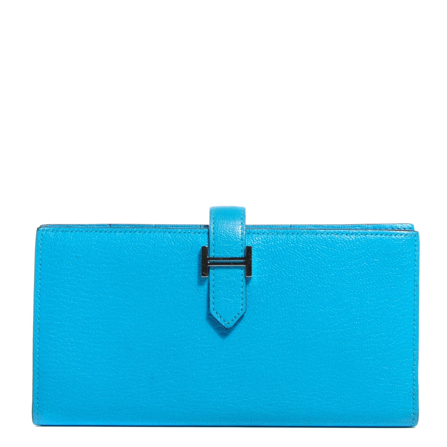 Chevre Mysore Bearn Gusset Wallet Bleu Azteque