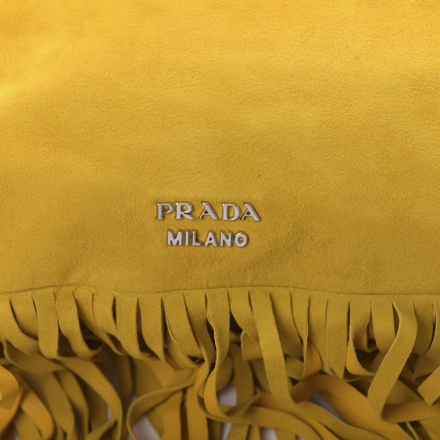 Suede Scamosciato Fringe Shoulder Bag Mimosa Black