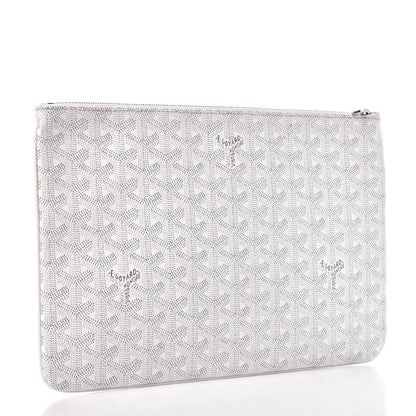 Goyard Goyardine Senat Pochette MM White 3 of 6