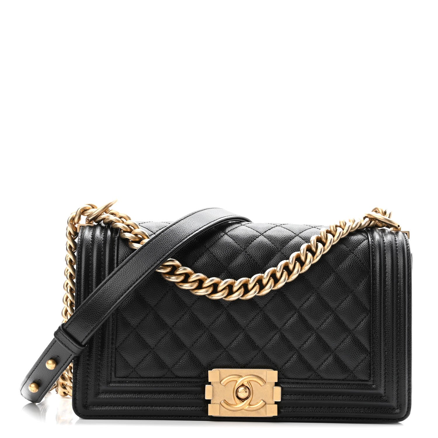 Chanel Caviar Quilted Medium Boy Flap Black 1 of 11