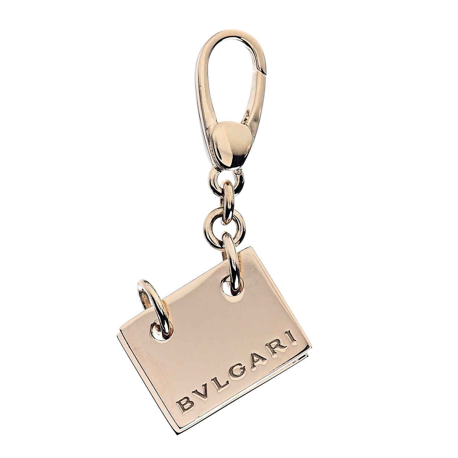 Bulgari 18K Yellow Gold 2 Page Binder Charm Pendant 1 of 3