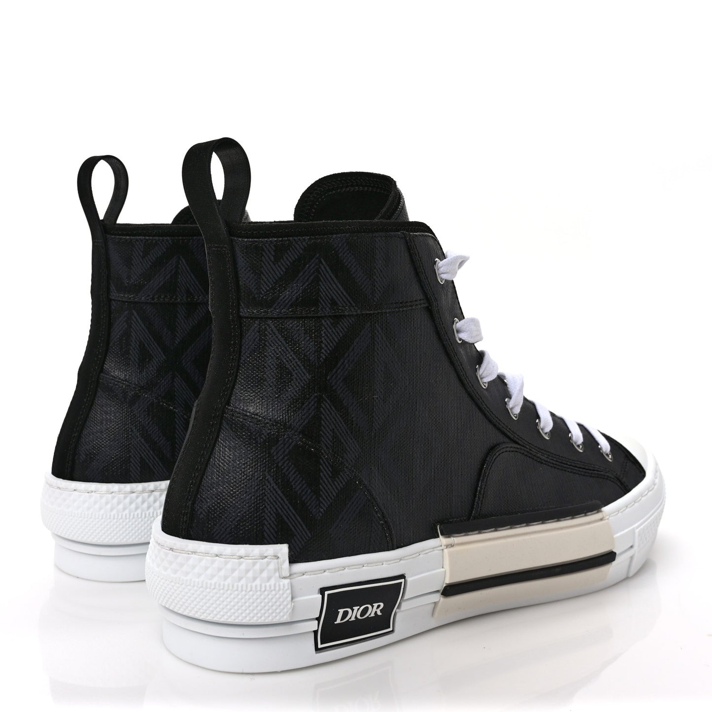 Canvas CD Diamond Mens B23 High Top Sneakers 43 Black