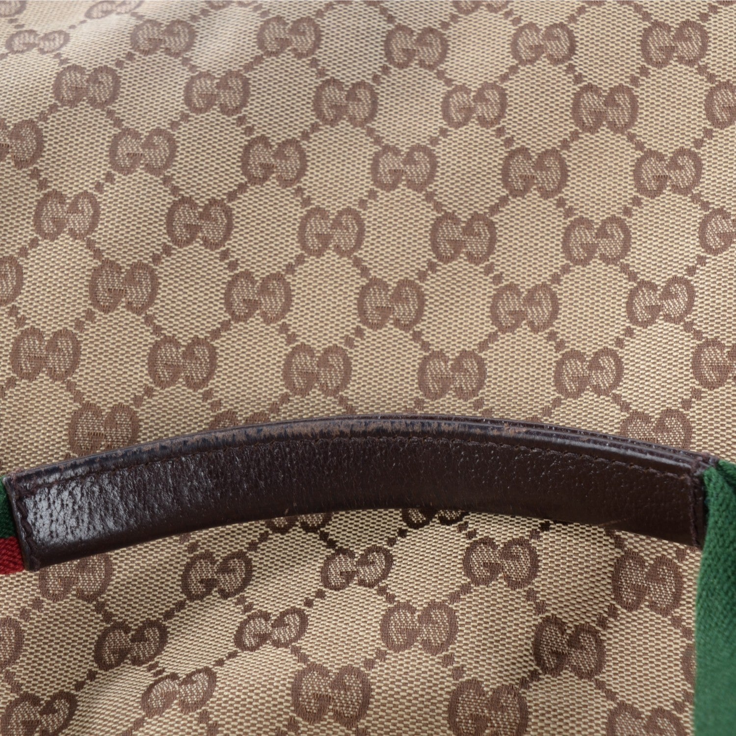 Gucci GG Monogram Large Web Handle Vertical Tote Dark Brown 8 of 13